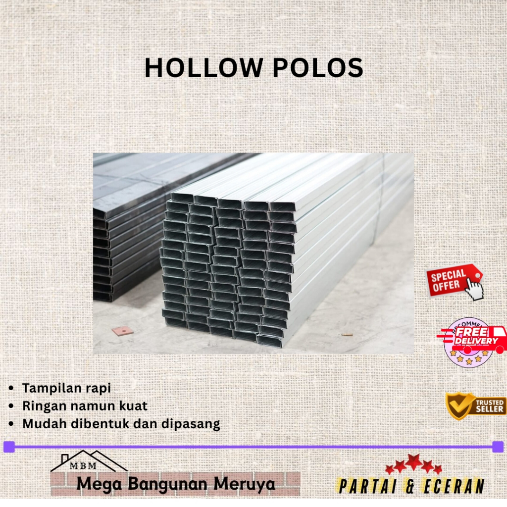 HOLLOW 2x4 - 0.4 mm HOLLOW POLOS