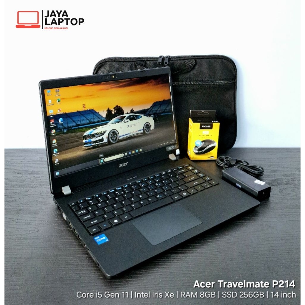 Acer Travelmate P214 Core i5 Gen 11 RAM 8GB SSD 256GB 14 inch Laptop Second Bekas Murah
