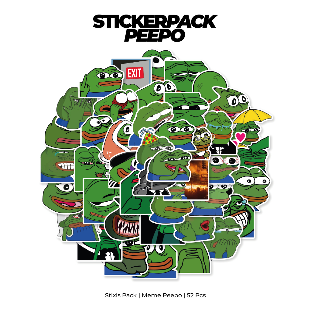 

[READY] STICKER PACK | MEME PEEPO | 52 PCS | KISSCUT | WATERPROFF | STIXIS.MARKET