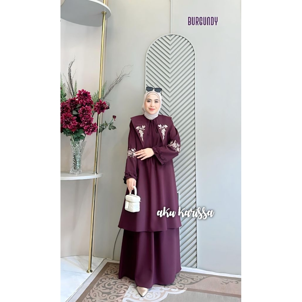 ZEVANI SET ROK/ARSANITA SET ROK ORY AKU KARISSA/SET ROK MALAY FULL BORDIR ORY AKU KARISSA