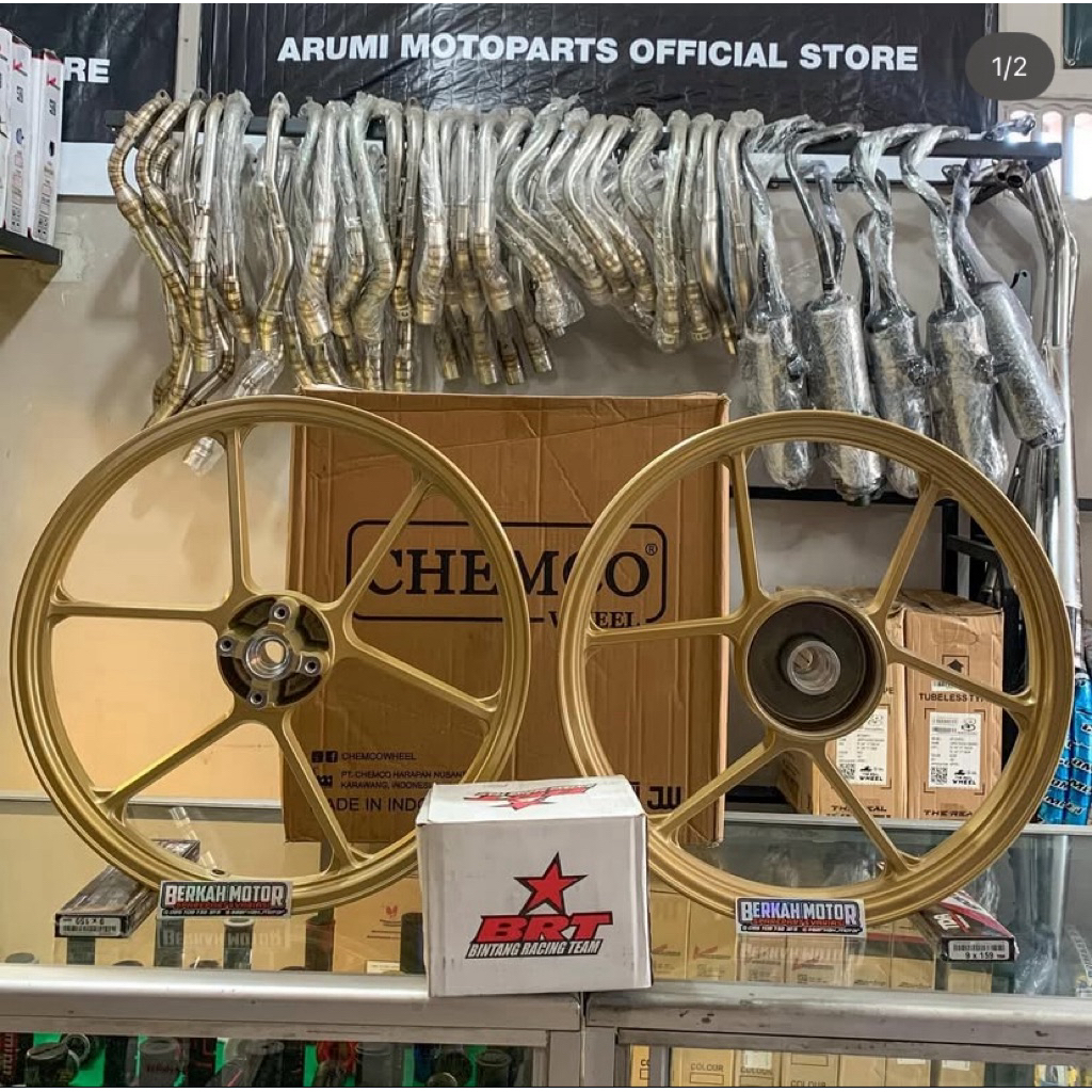 Velg BRT Chemco Jupiter Z Fizr Vega R Gold Ring 17