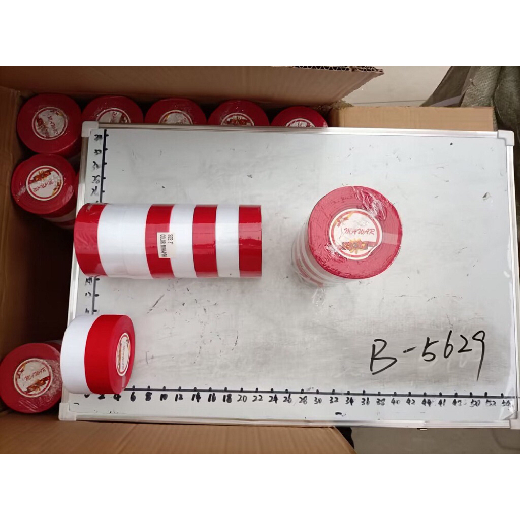 

GROSIR 1Slop(5Roll) Pita Kain Satin MERAH PUTIH // Pita Kain bendera