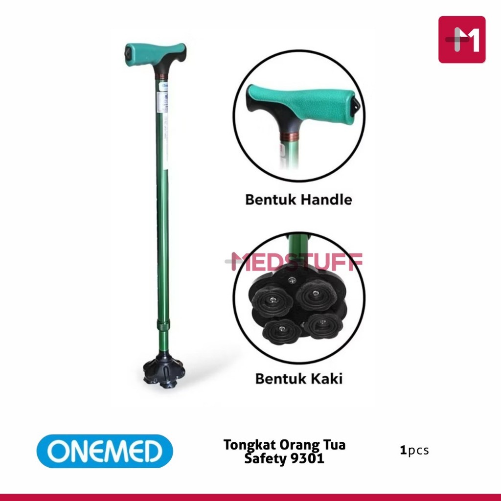 Tongkat Jalan Kaki 1 9301 Onemed Tongkat Kaki 1 Alat Bantu Jalan Walking Stick Tongkat Onemed 9301 T