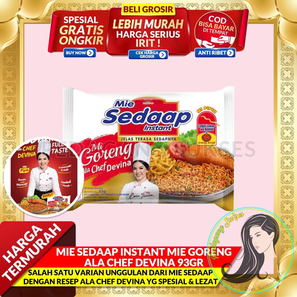 

[PEDAGANG MURAH] Mie Sedaap Instant Mie Goreng Ala Chef Devina Mie Instan 93gram Spesial