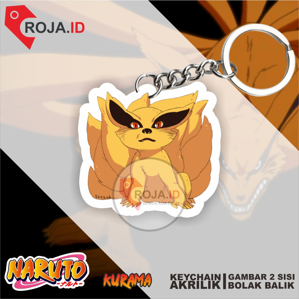 Gantungan Kunci KURAMA - Gantungan Kunci Anime Naruto - Gantungan Kunci Chibi - Gantungan Kunci Akri