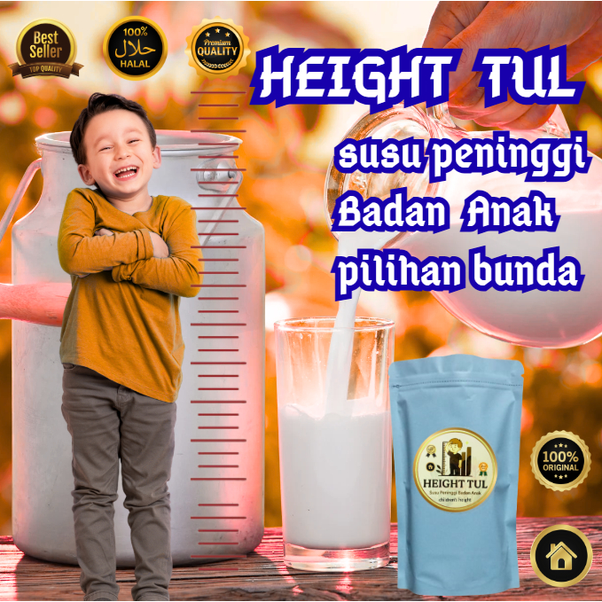 

Susu peninggi badan anak HEIGHT TUL – Nutrisi Lengkap untuk Tumbuh Tinggi & Sehat cegah stunting
