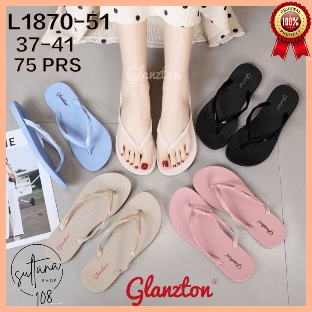 Sandal Jelly Glanzton L1870 Sandal Jepit Jelly Tali Diamond Warna Pastel Terbaru