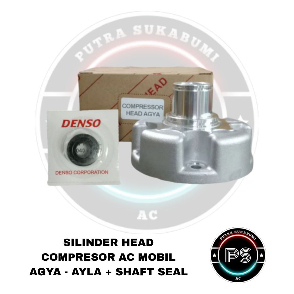 SILINDER HEAD KEPALA COMPRESOR AC MOBIL AGYA AYLA + SHAFT SEAL