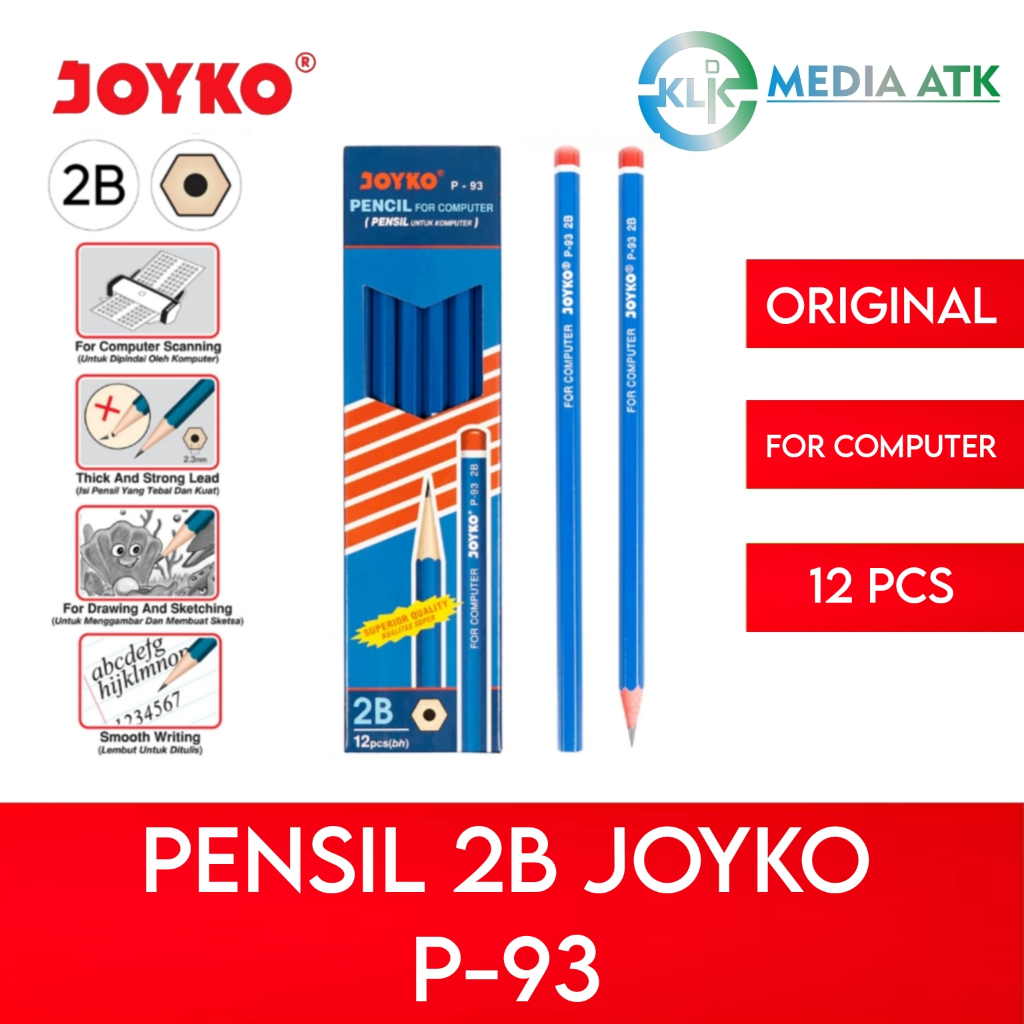

Pensil 2B Joyko P-93 Blue - 12 Pcs