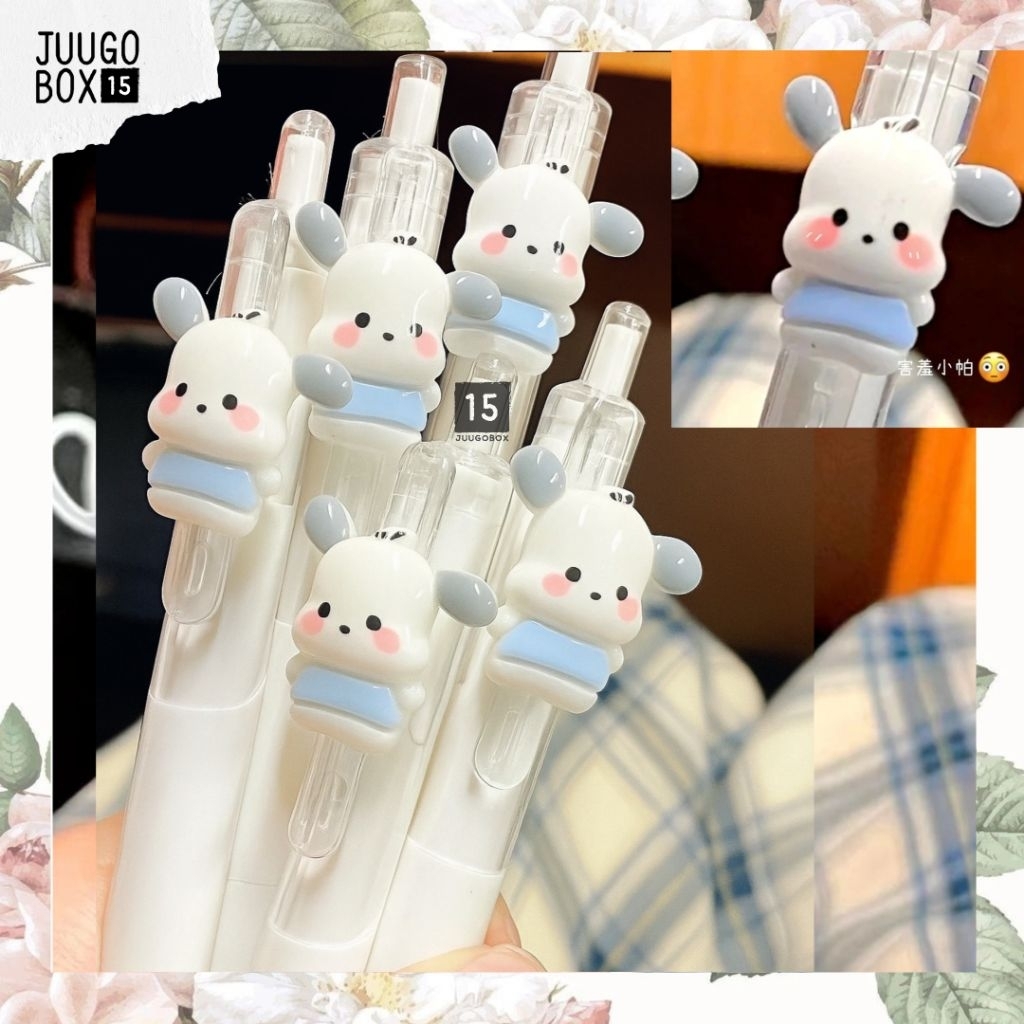 

READY INSTANT - SANRIO POCHACCO BALLPOINT Pen Cute White Funny Pulpen Lucu Tinta hitam Stationery Anak Sekolah Alat Tulis