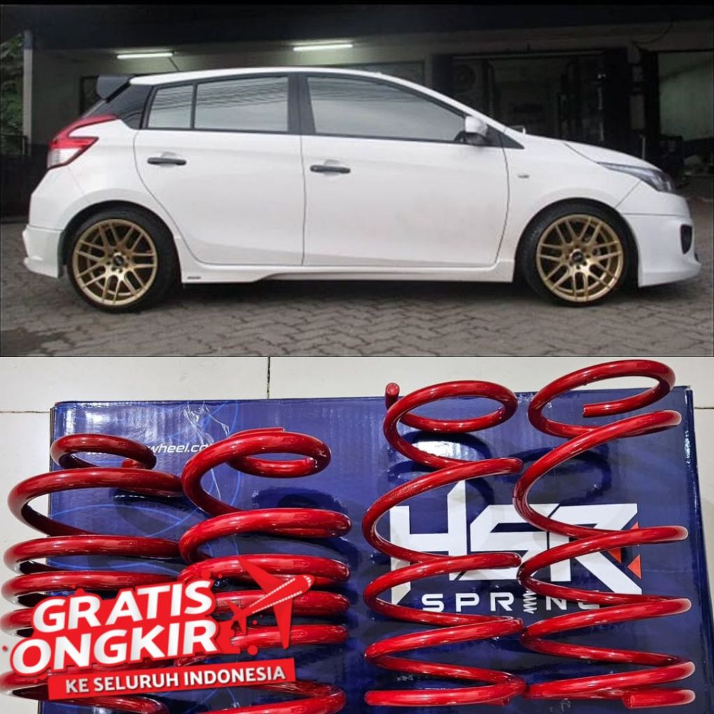 Lowering Kit Hsr Untuk Mobil New Toyota Yaris Trd / Per Ceper Empuk Buat Yaris TRD