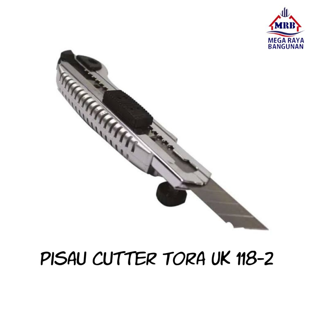 

Pisau Cutter Tora UK 118-2 18mm Wide Blade Utility Knife Heavy Duty Pemotong Kardus Karpet Kuat Tahan lama