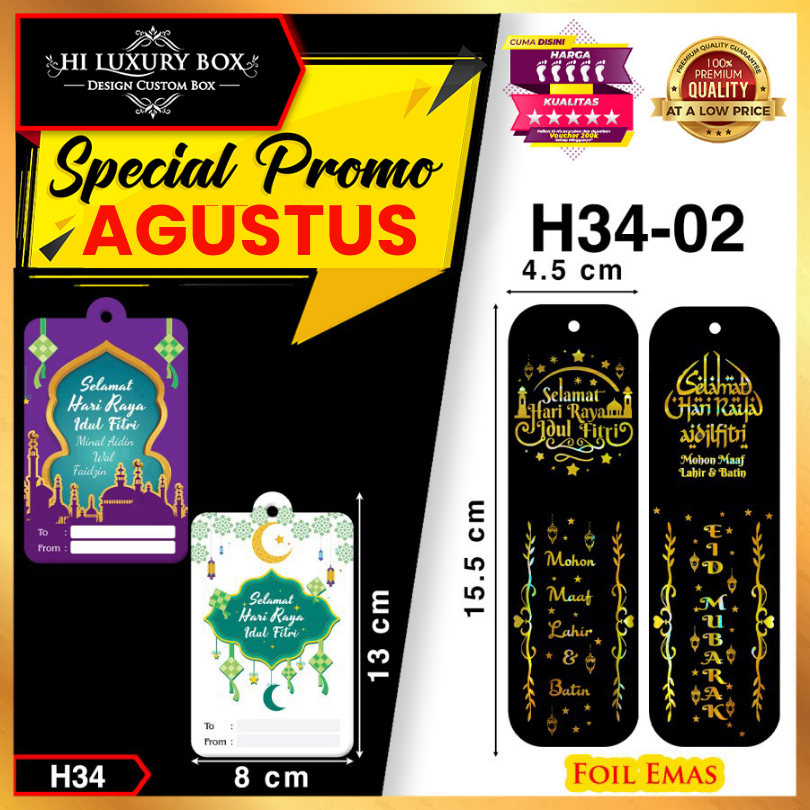 

Hangtag | Label Baju | Hangtag Idul Fitri | Duplex | Murah | 8x13 Hangtag Hari Raya H34