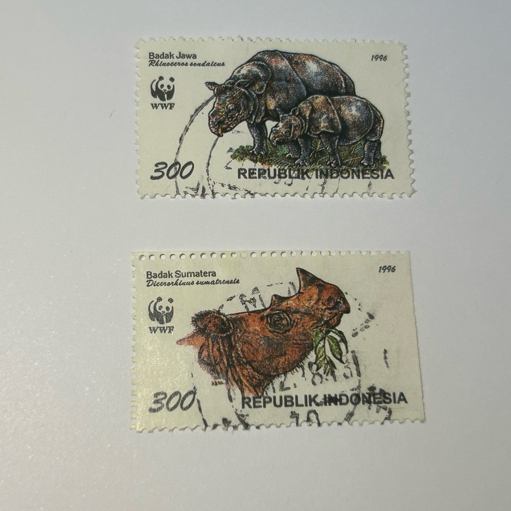 

Perangko Indonesia 1996 WWF Badak Used