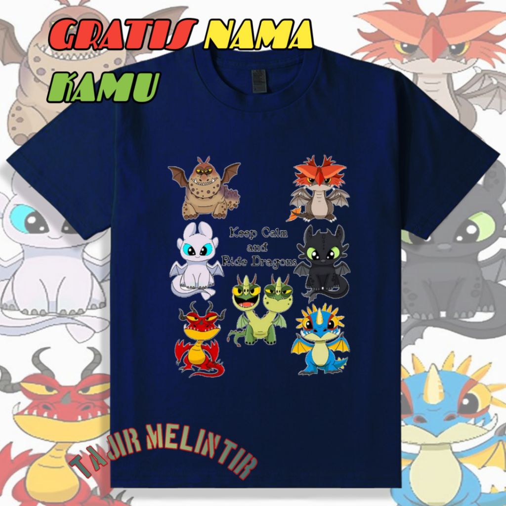 BAJU ANAK TOOTHLESS KARAKTER KAOS ANAK TOOTHLESS KARAKTER