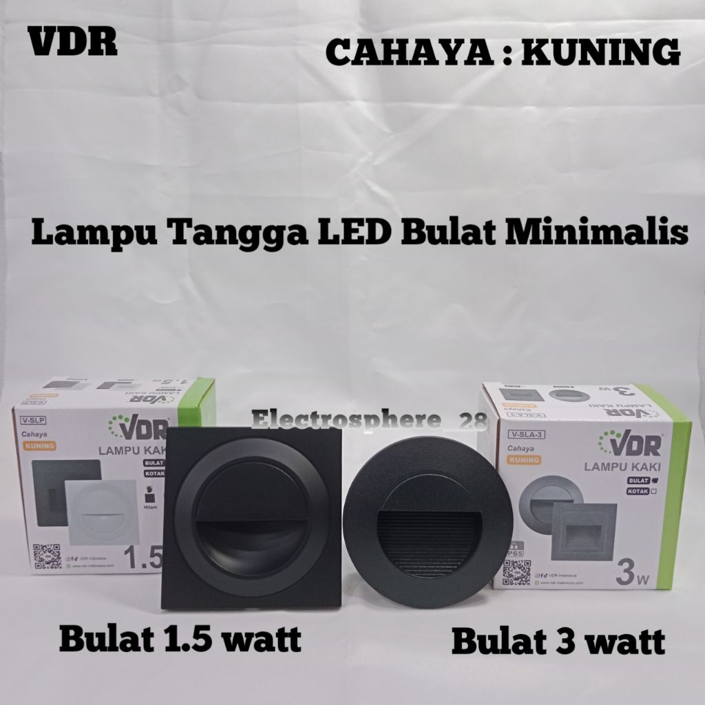 Lampu Tangga LED Bulat Minimalis VDR Lampu Tangga Inbow Stair Step Light LED