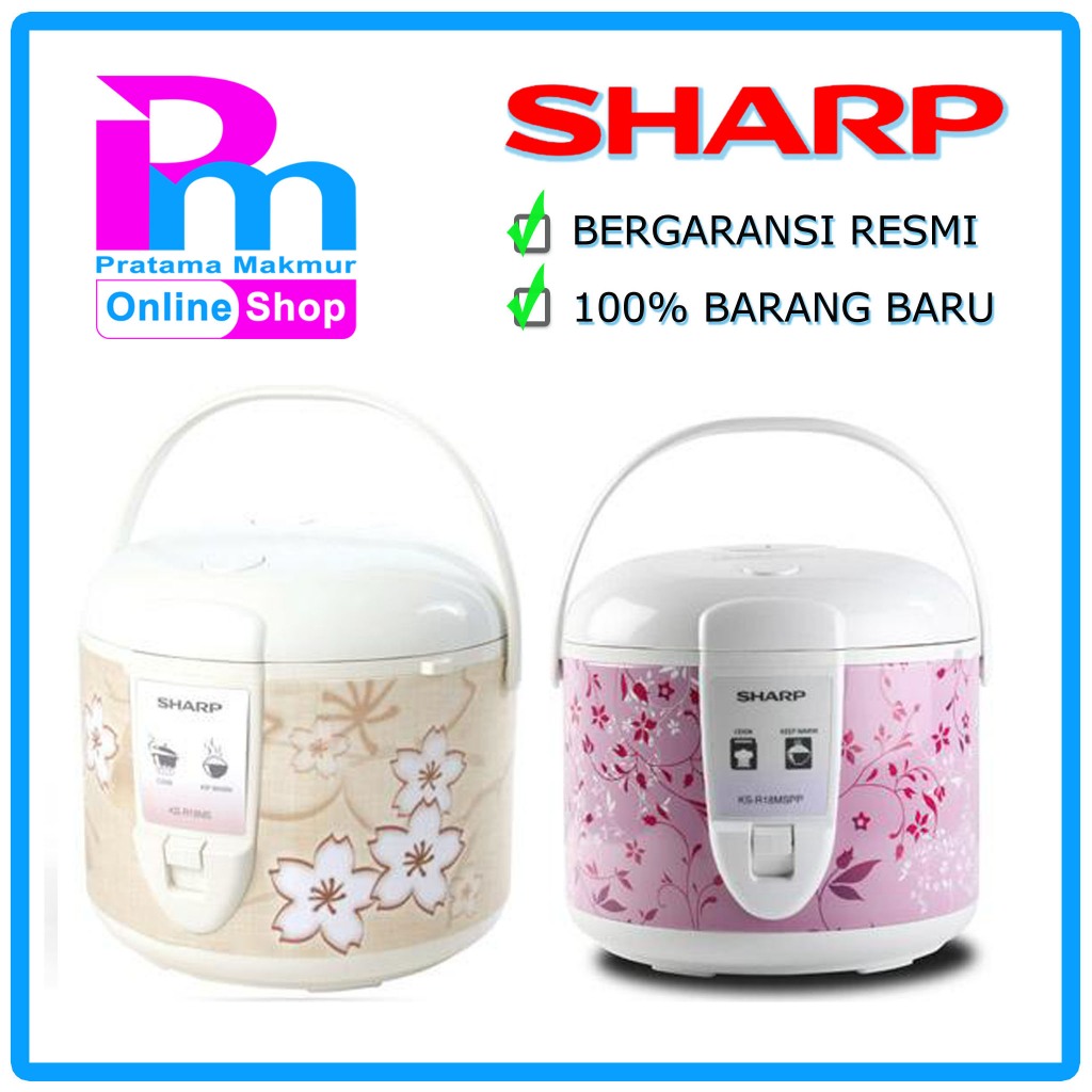 Rice Cooker SHARP 1.8 Liter KS-R18MS-PK / KS-R18MS-BR