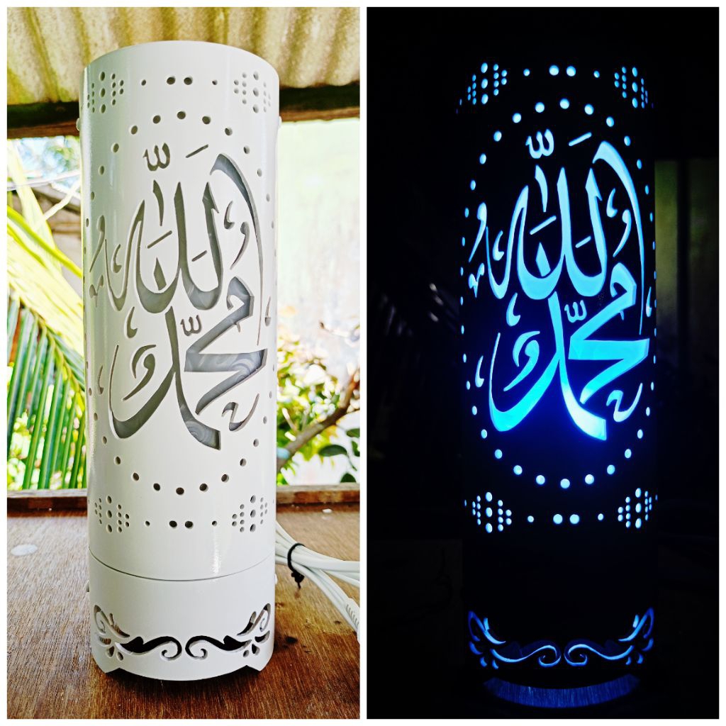 lampu hias/lampu tidur pvc paralon kaligrafi