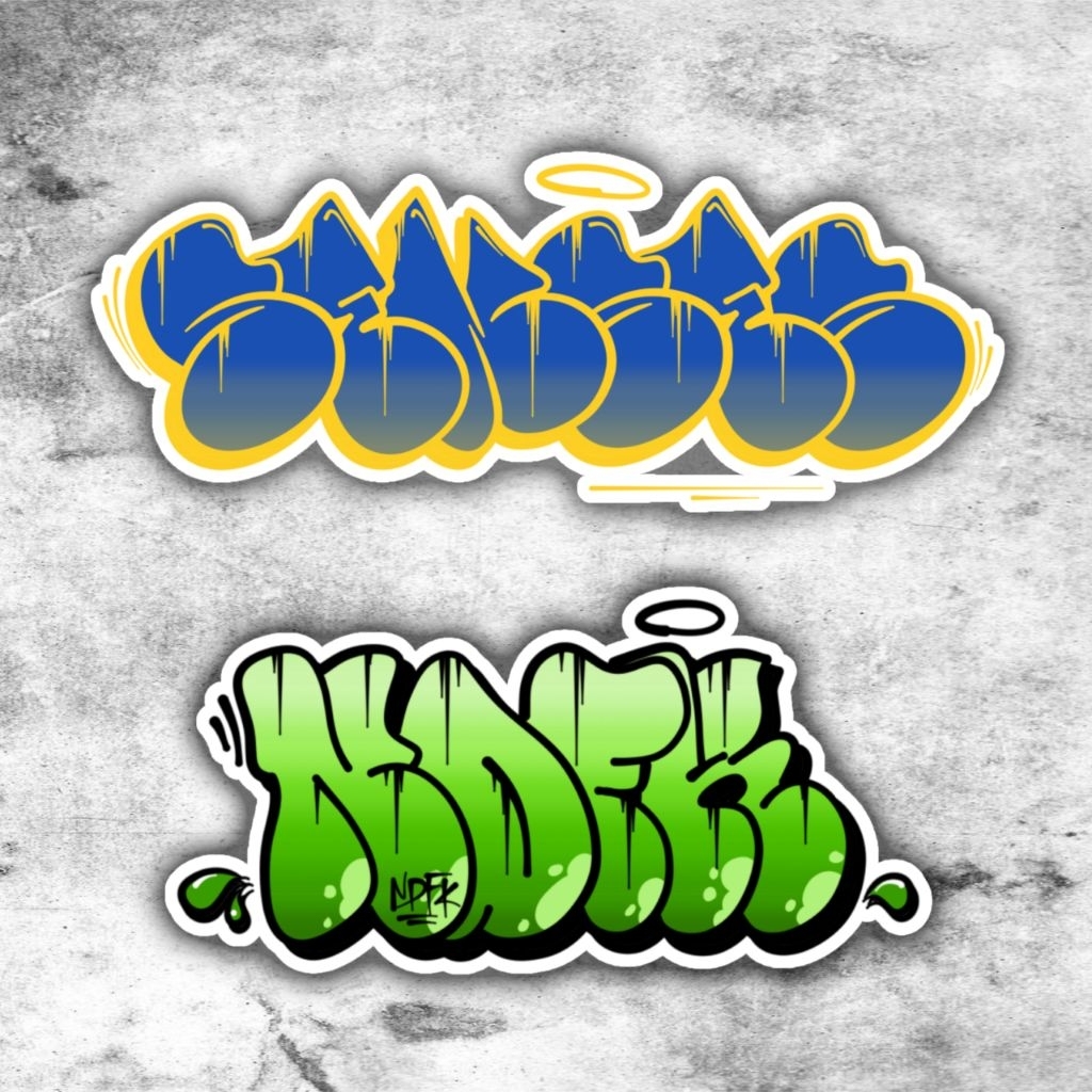 

Custom Stiker throwup - cutting/potong kotak