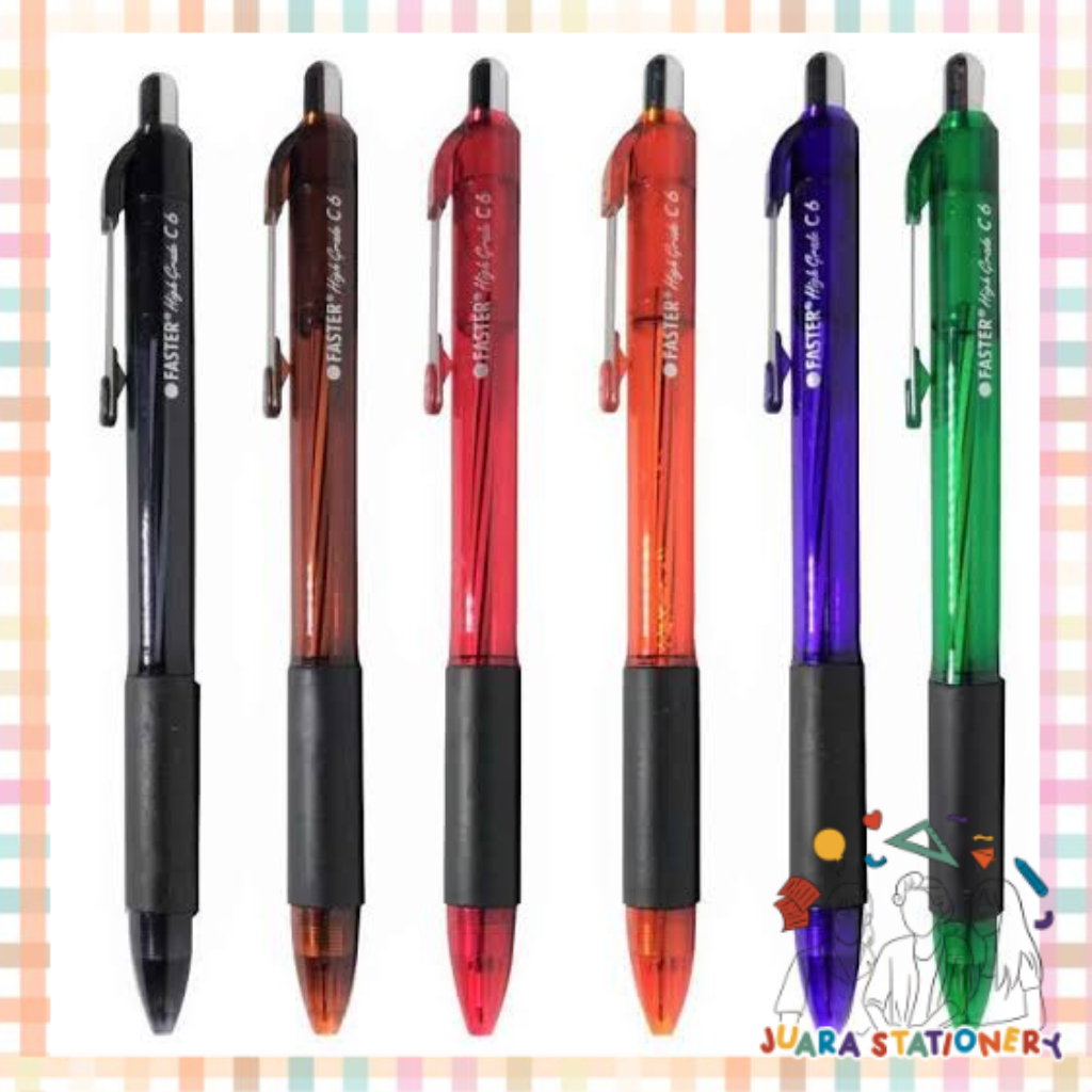 

(879) Pulpen Faster C6 Tinta Hitam / Pulpen Bolpoin Faster