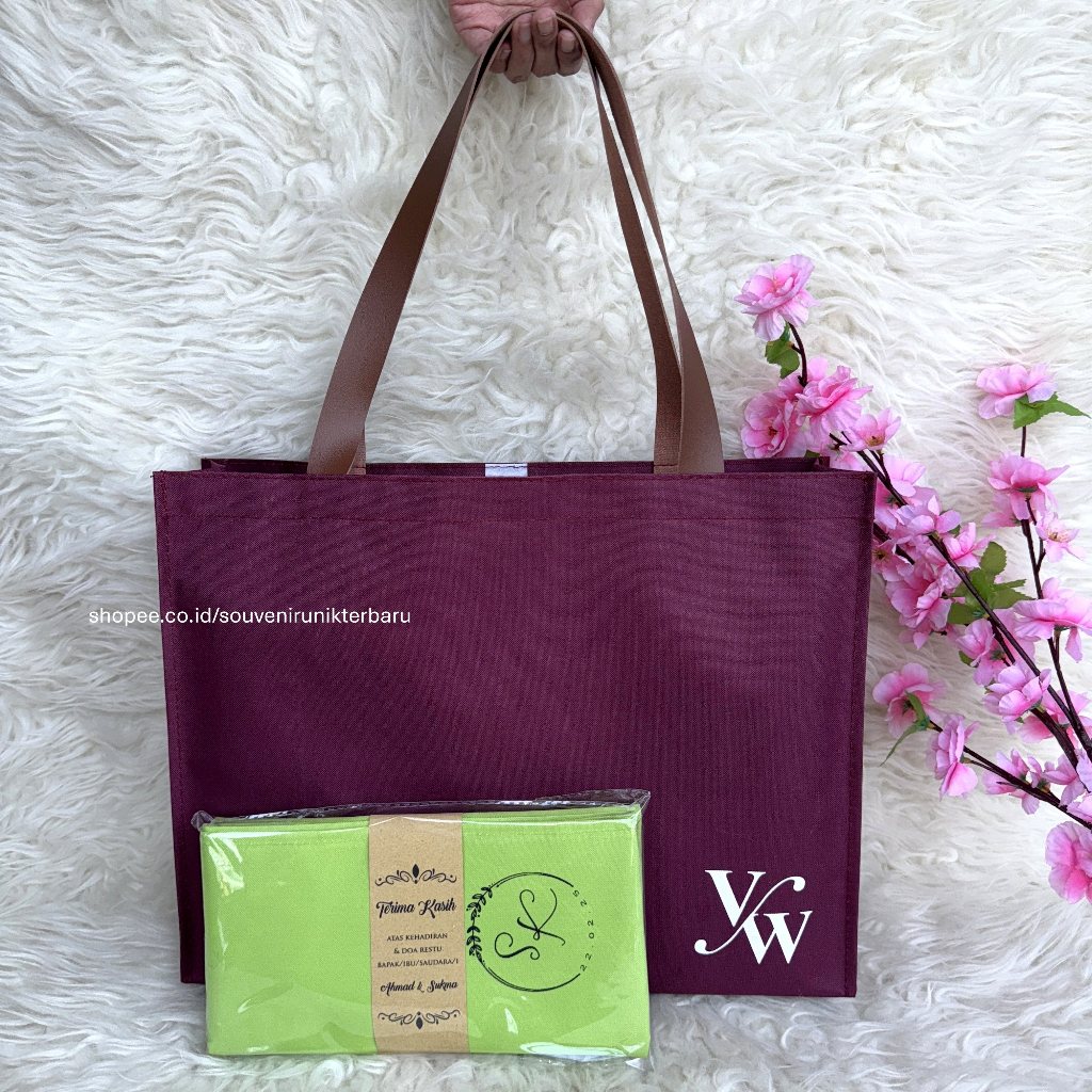 Souvenir Totebag Landscape Besar Custom Sablon Nama Atau Logo