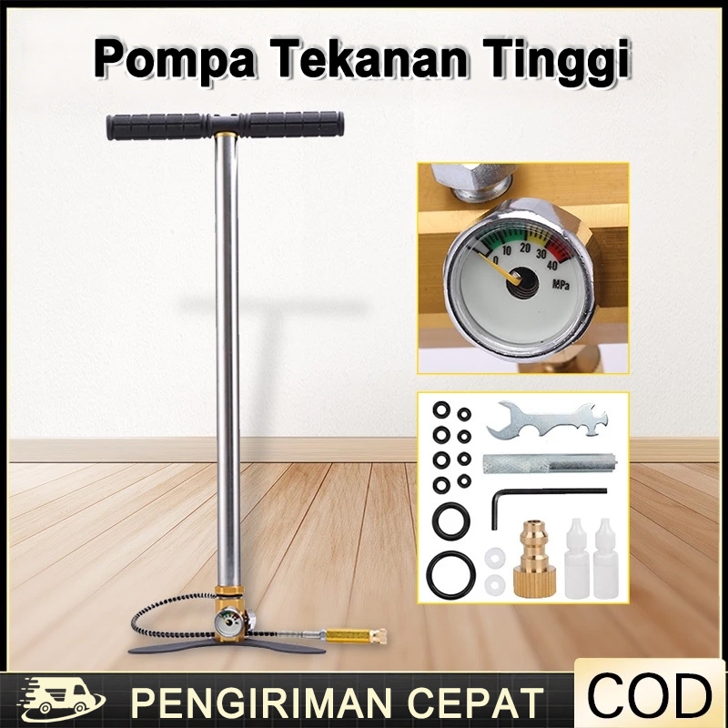 Pompa Angin 6000 PSI Premium - Model Sniper Kaki/Lipat Kupu & Barracuda, Stainless Steel, Portable 4