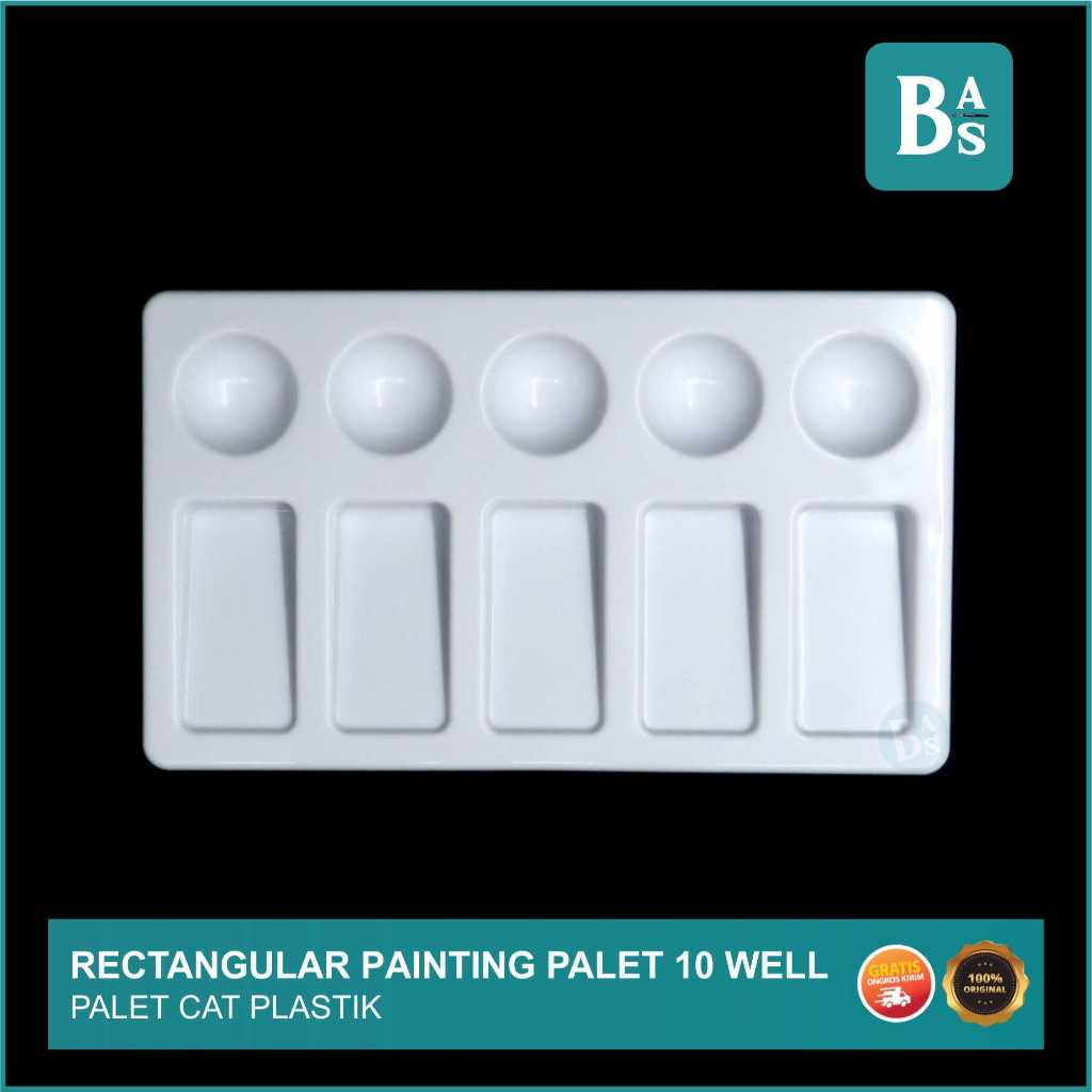 

Rectangle Paint Palette BV112 - Palet Lukis Persegi - Bali Art Supplies