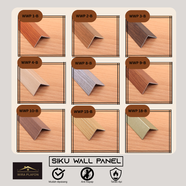 Wira Plafon PVC - Siku Wall Panel - Siku WPC - Lis Penutup WPC