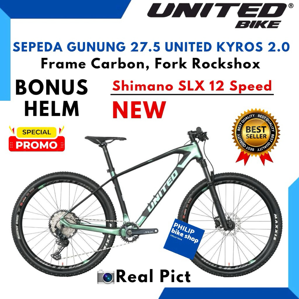 Sepeda MTB 27.5 Inch United Kyross 2.0 12 Speed Terbaru