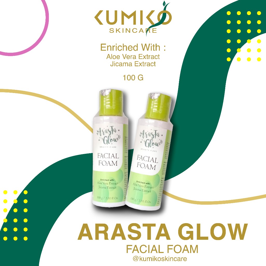 [BISA COD] Facial Foam Arasta Glow 100% Asli facial wash sabun muka sabun wajah arasta glow