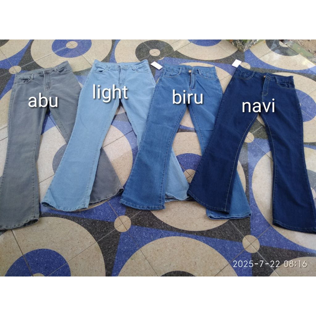 Celana cutbray jeans rijek