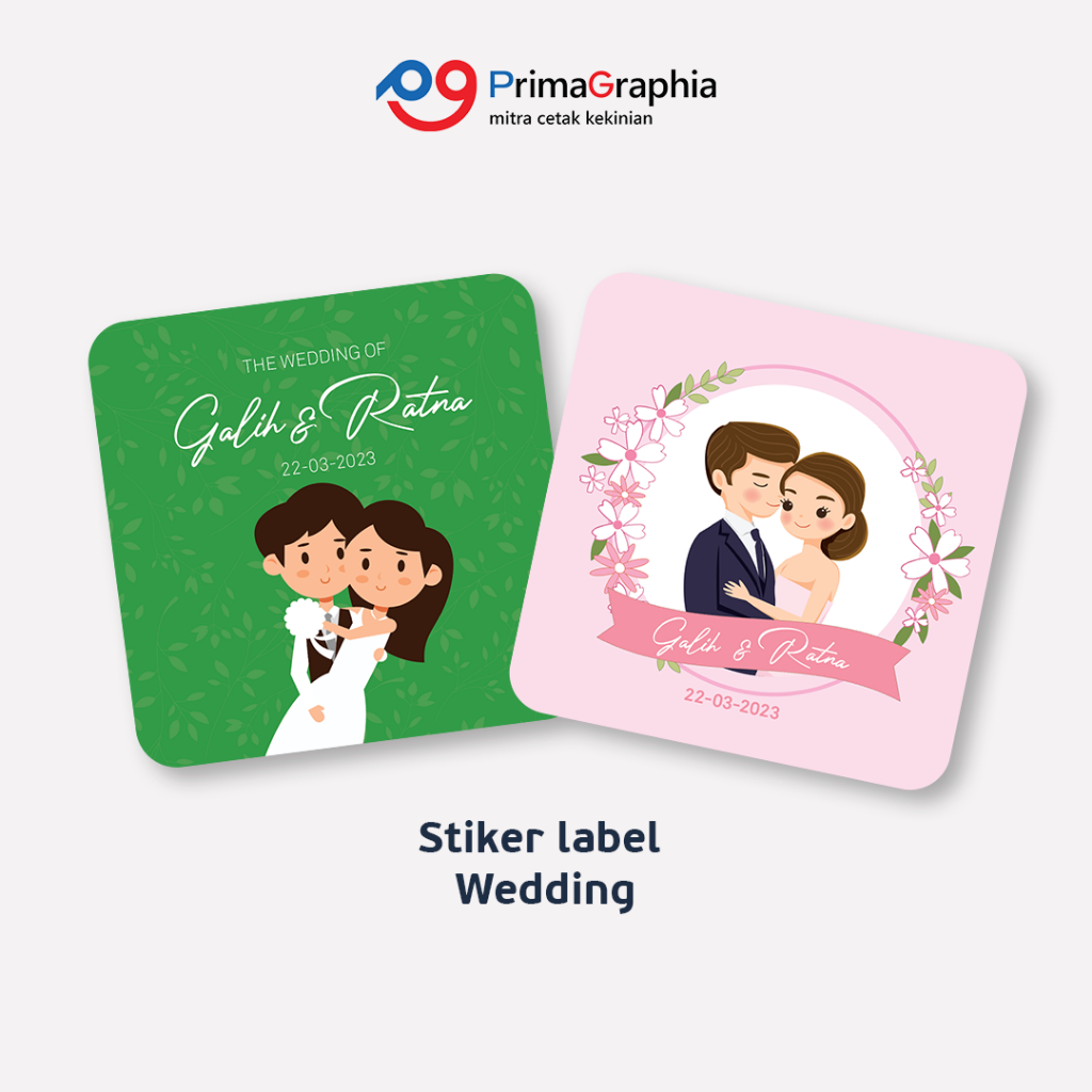 

Cetak Stiker Wedding / Pernikahan Kotak Custom Desain Template