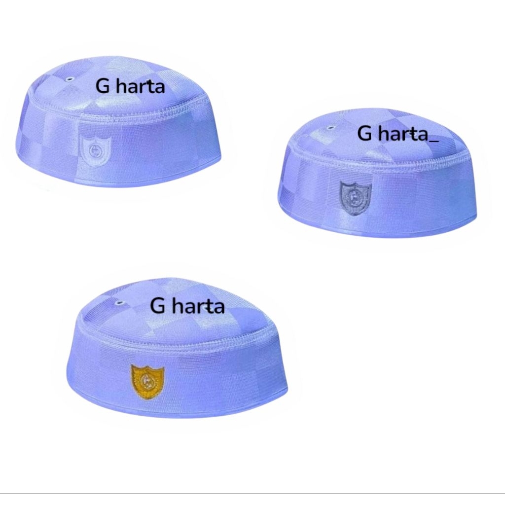 Peci Malaysia A5 Tinggi 7 cm Peci malaysia putih Peci Malaysia motif Catur Peci Putih Peci santri Pe