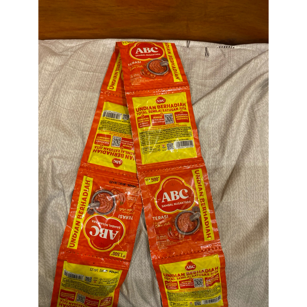 

ABC Sambal Terasi 18gr (1 pack 10pcs)