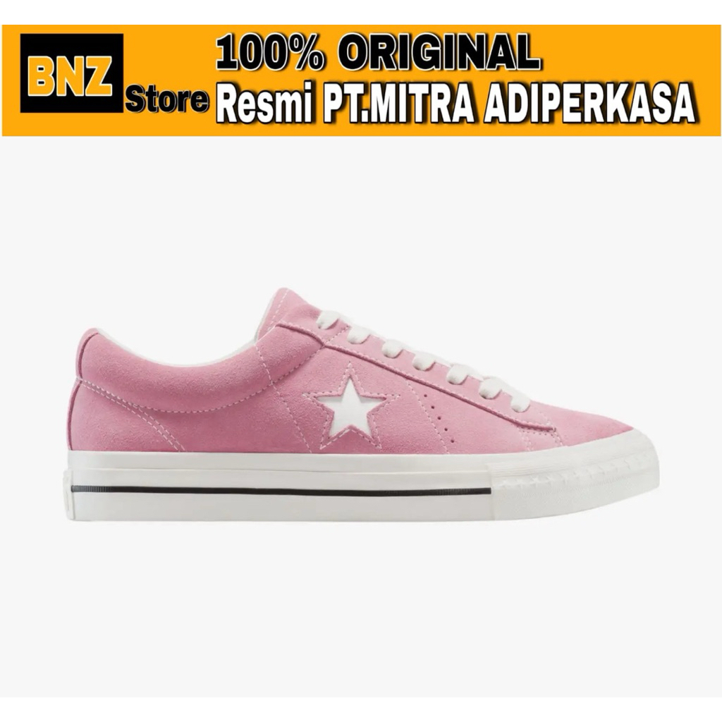 Sepatu Sneakers Unisex Converse One star 95 Suede Leather Pink/Vintage White