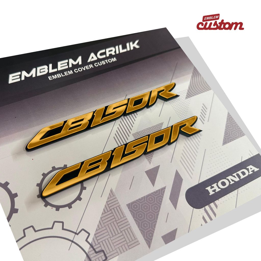 Emblem Akrilik 3d Honda CB150R | Logo Tempel Motor 3D Custom | Stiker Timbul Honda CB 150 R Sport