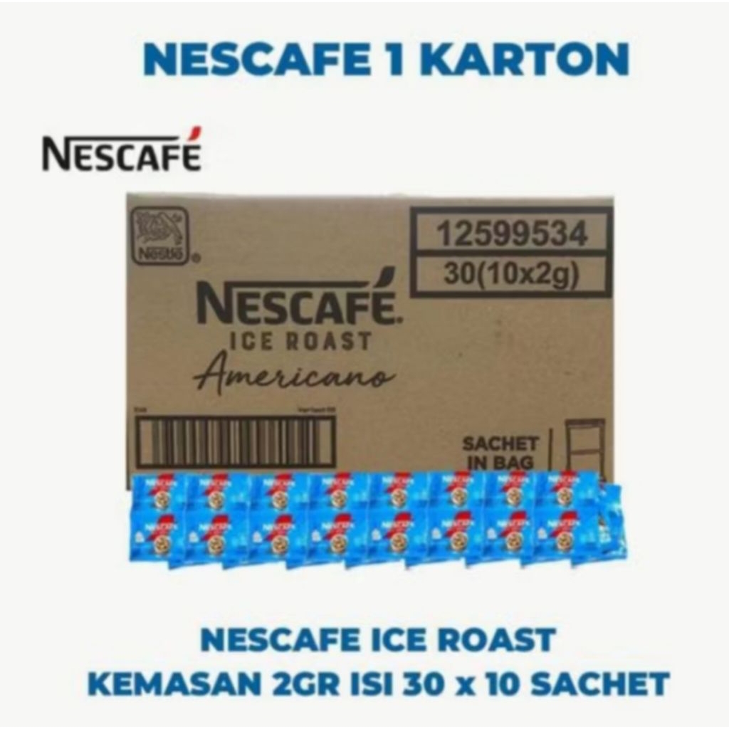

Nescafe Ice Roast Americano 1 Karton / Dus Isi 30 Renceng
