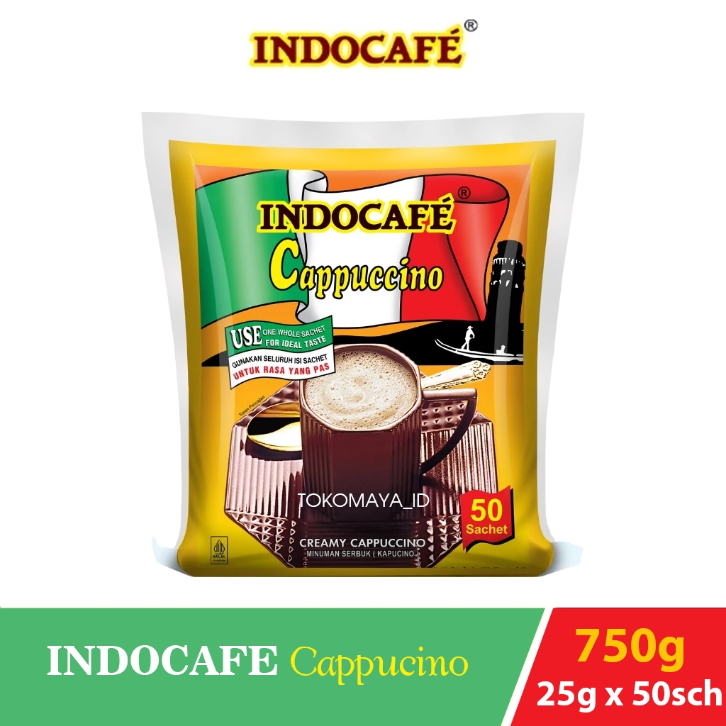 

Indocafe Cappuccino 750g (25gr x @50 sachet)