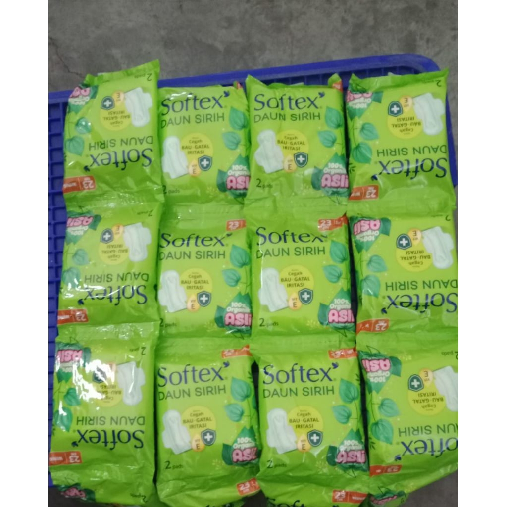 Softex Daun Sirih Wing 23 cm | 1 Renceng Isi 10 Pcs | 1 Pcs Isi 2 Pads | 1 Renceng isi 20 pads l Ant