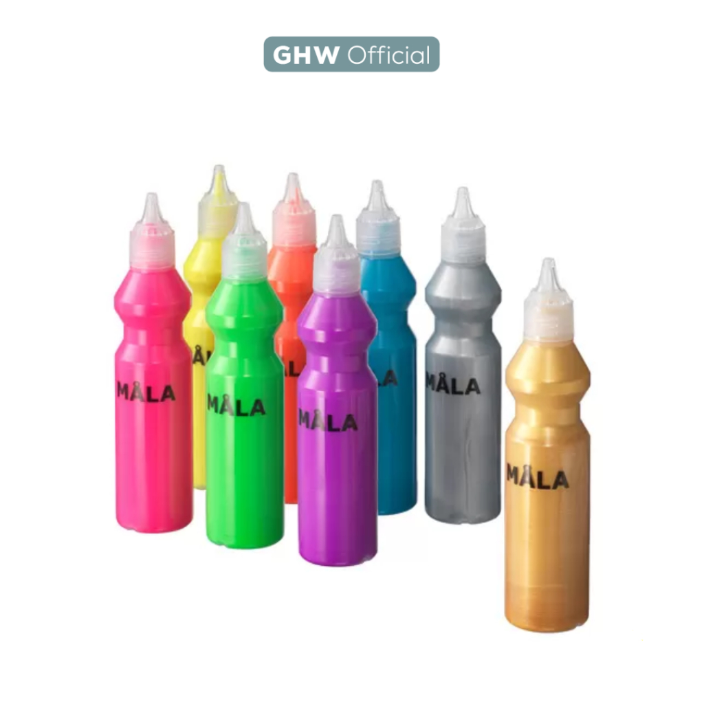 

IKEA MALA Cat neon / gliter untuk anak set isi 8, aneka warna