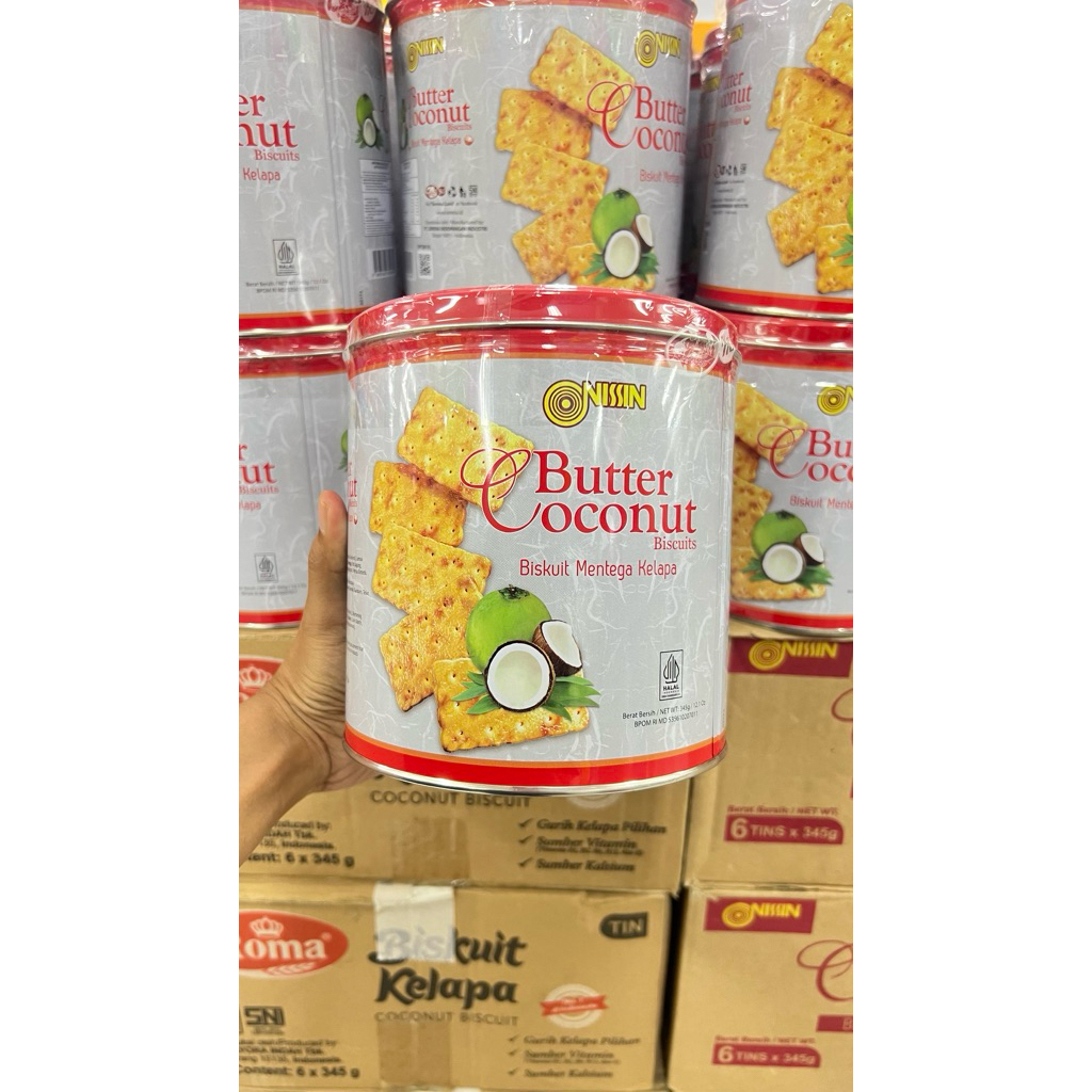 

Nissin butter coconut kaleng kecil 345gr (packing free bubblewrap)