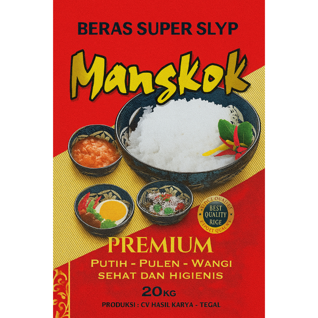 

Beras Super Slyp Mangkok Premium Pulen 20kg