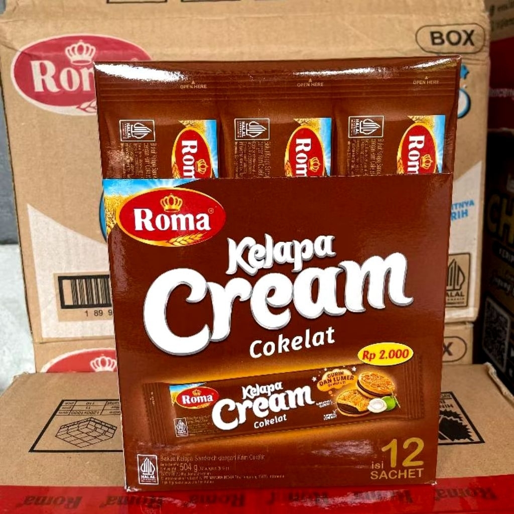 

Roma Kelapa Coklat / Cream isi 12 pcs