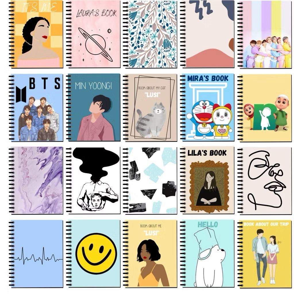 

Custom Notebook A5 Spiral Isi 100 lembar (200 halaman)