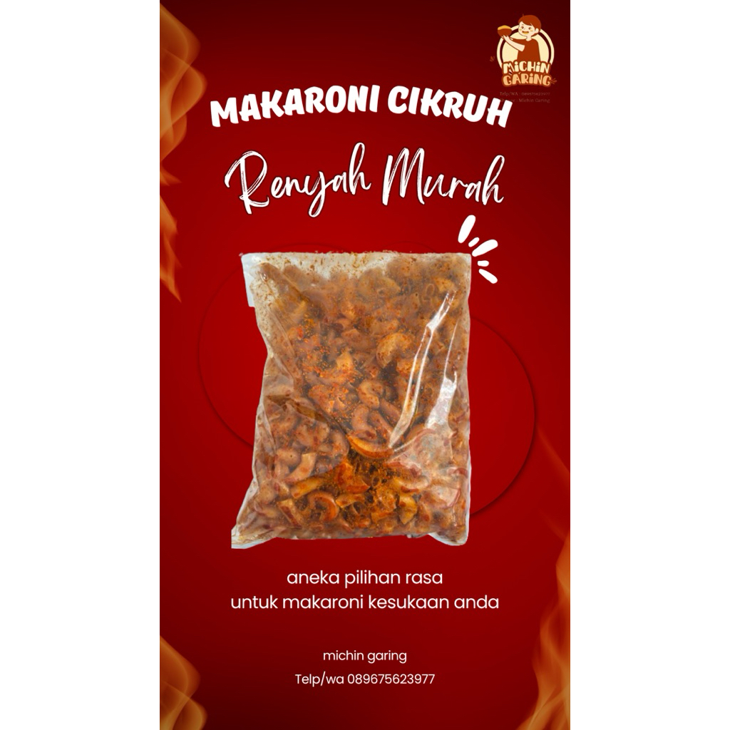 

Cikruh pedas gurih renyah cemilan michin garing