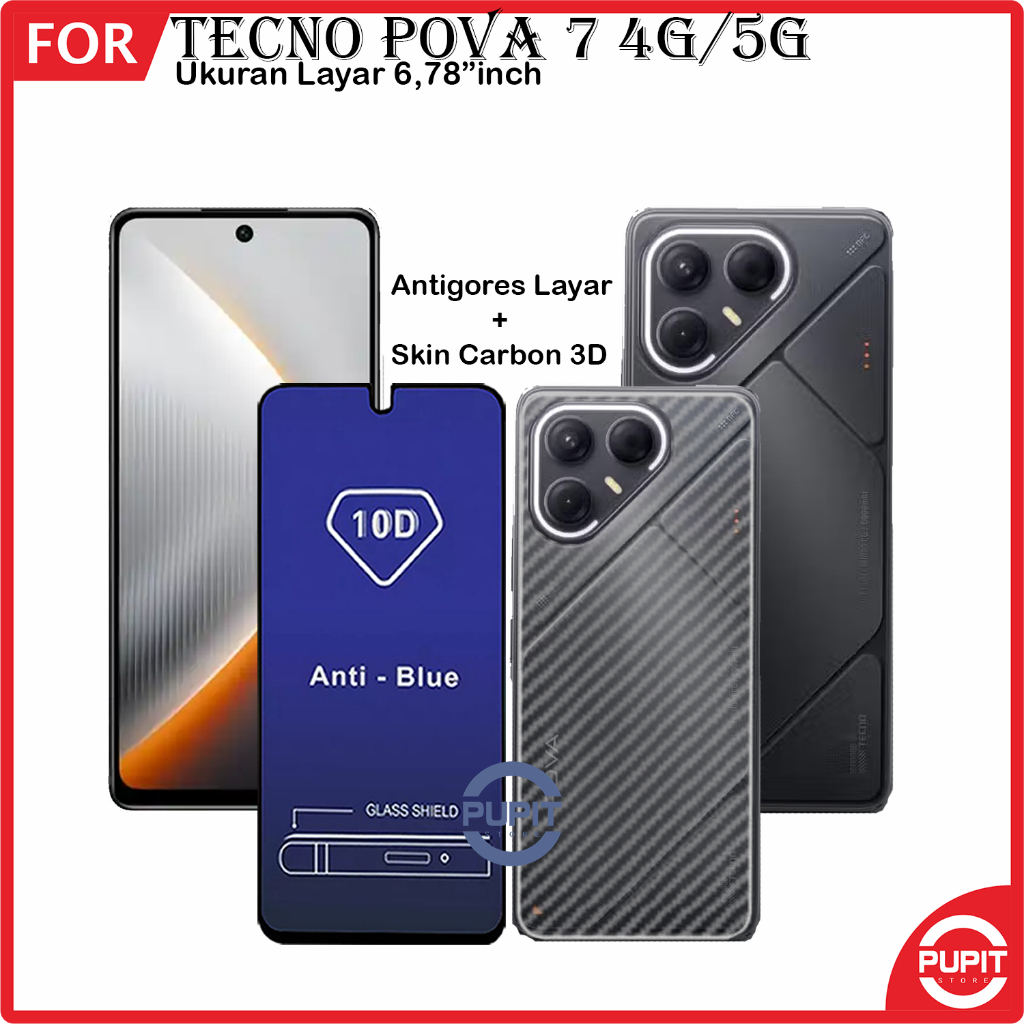 Anti Gores & Garskin Tecno Pova 7 Pova 7 Ultra Pova 7 Pro Tempered Glass Pelindung Layar Full Cover