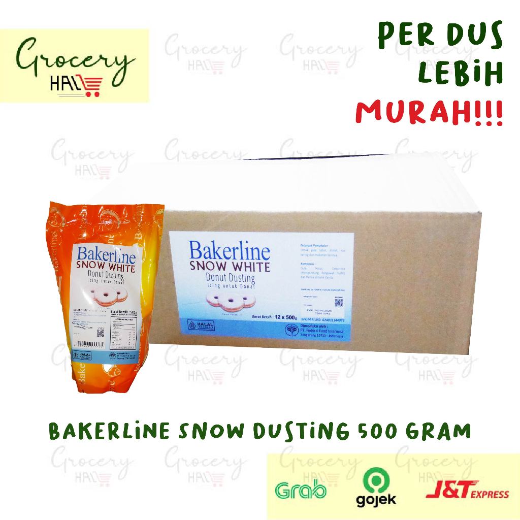 

[ HARGA DUS ] BAKERLINE SNOW DUSTING SUGAR 500 GRAM - GULA DINGIN PUTIH