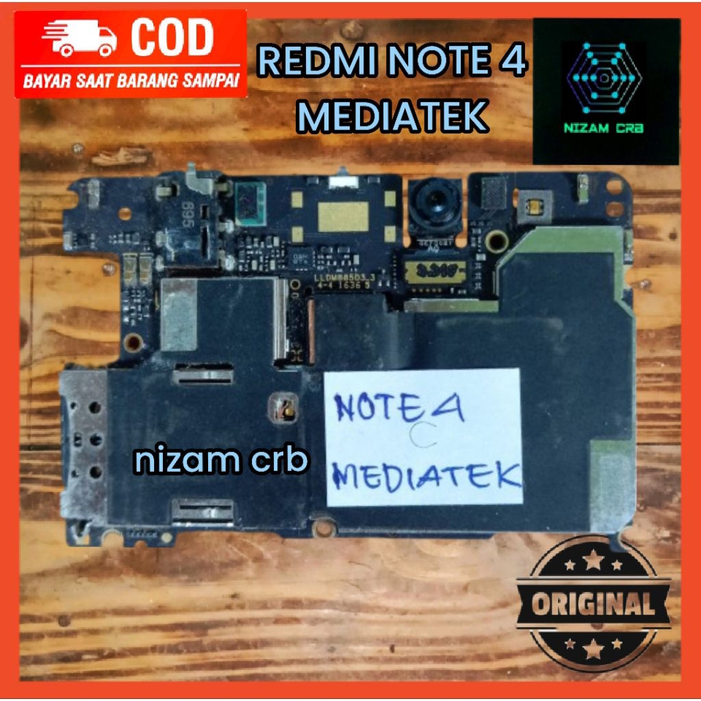 Mesin REDMI NOTE 4 Mediatek Normal Original Bergaransi