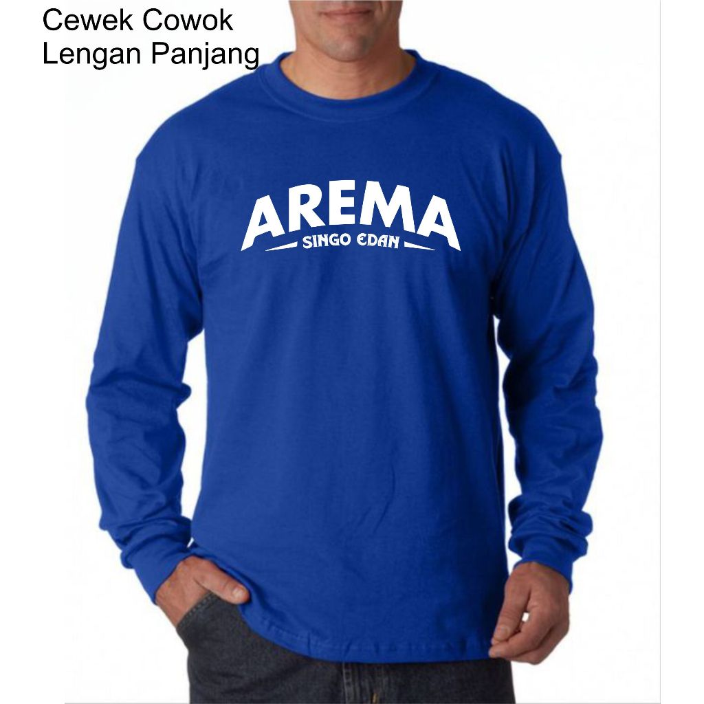 kaos arema lengan panjang warna biru