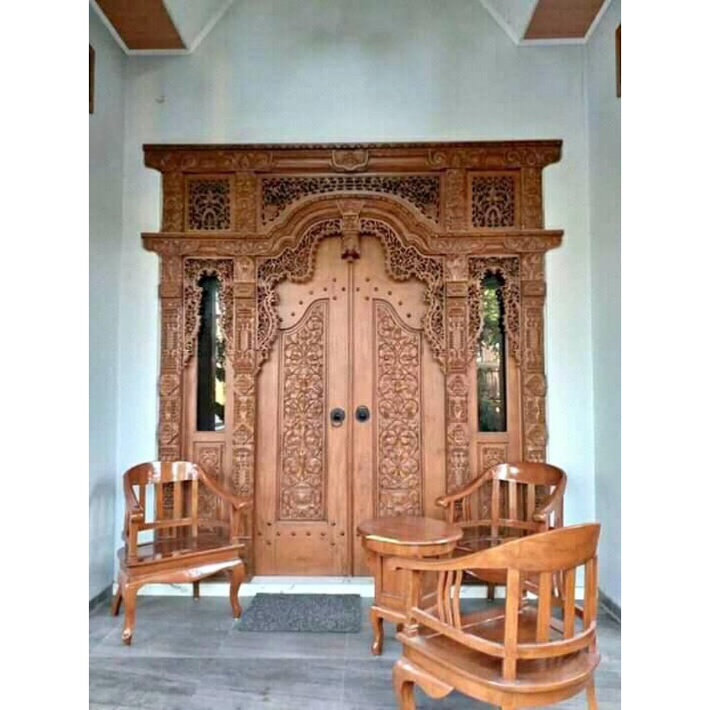 pintu gebyok jawa  ointu rumah kayu jatiukir jrpara